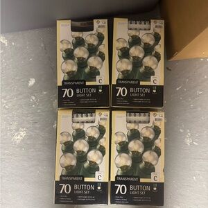 Transparent Button Light Set - 70 Count